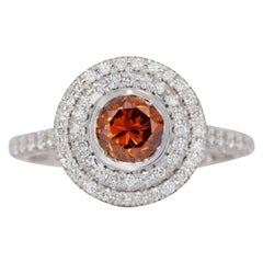 Fabulous .21ct. Round Brilliant Halo Diamond Ring