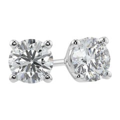 1ct Natural Diamond I1 Clarity Round Shape Solitaire 4 Prong Martini Style 