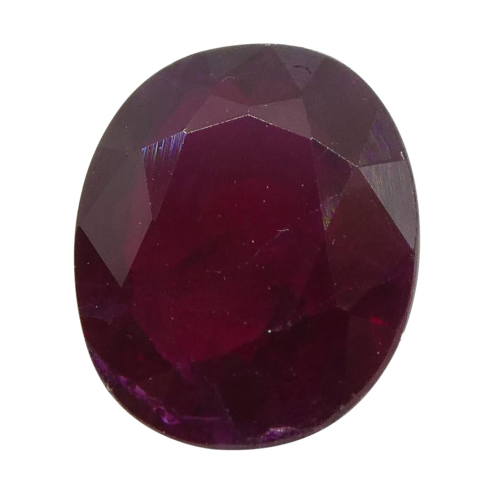0.8 ct Oval Ruby Mozambique For Sale