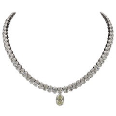 Emilio Jewelry Gia zertifizierte 52,00 Karat ovale Diamant-Halskette