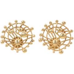Vintage Juan Soriano Gold Earrings for Tane