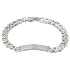 Gucci Tag Silver Chunky Bracelet YBA774054001