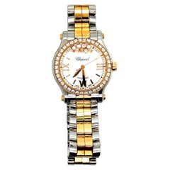 Chopard Happy Sport 18 Karat Roségold Stahl-Damenuhr 8573