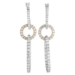 LB Exclusive 14K White and Yellow Gold 1.00 Ct Diamond Earrings