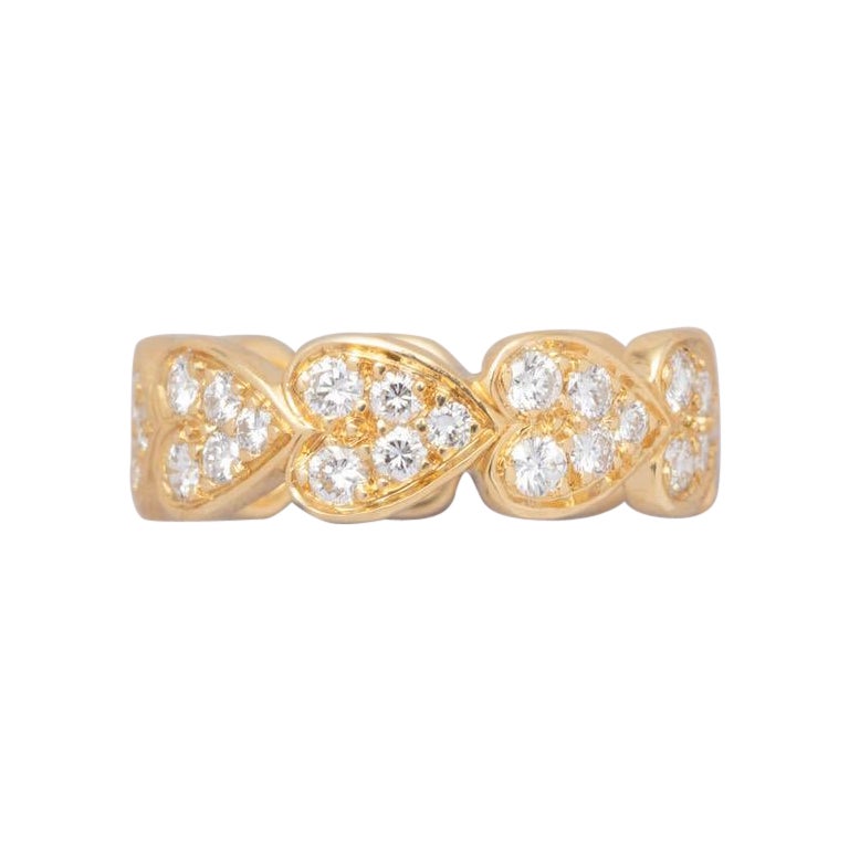 Gold Cartier Eternity Heart Ring For Sale