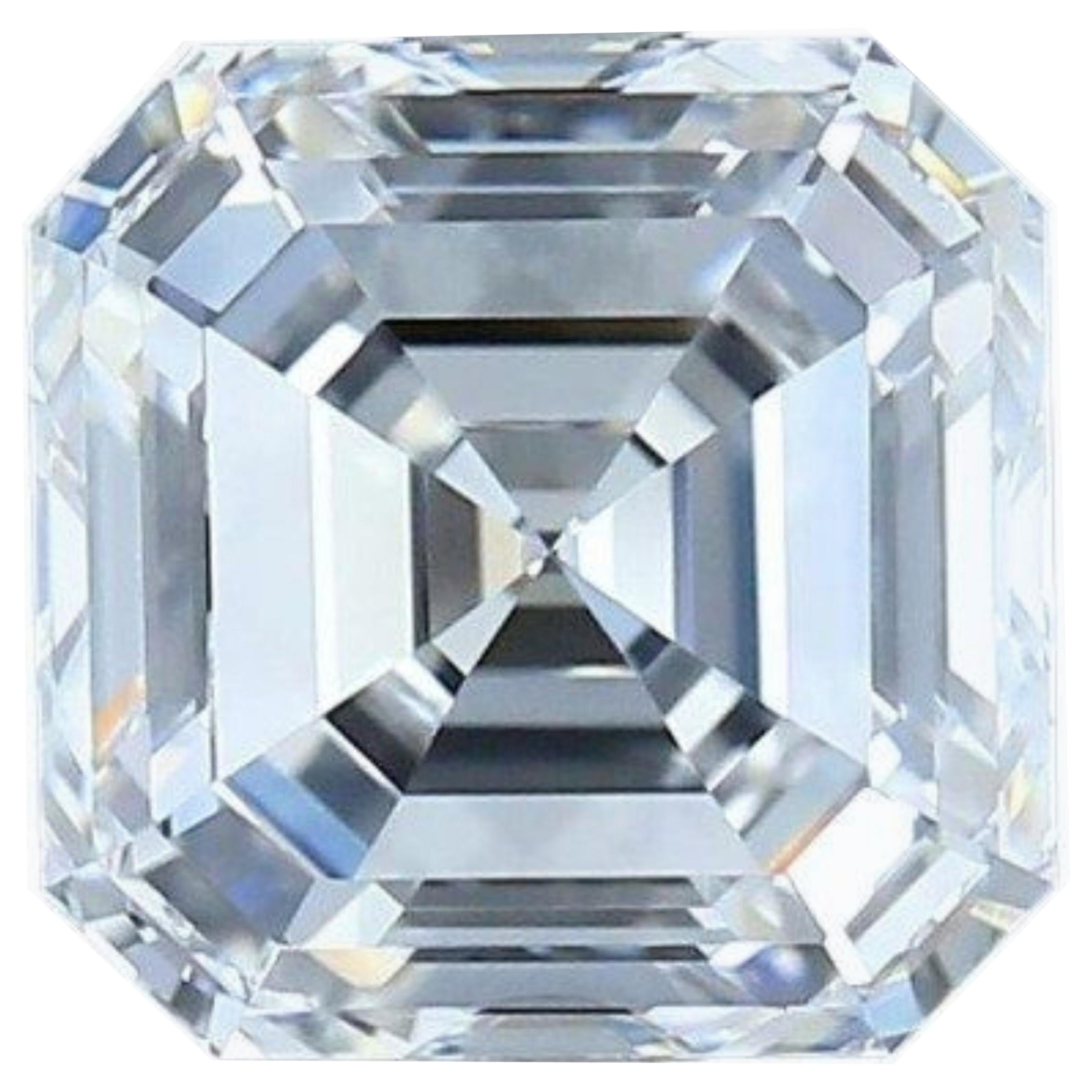 1pc Dazzling 3 Karat Asscher Cut Naturdiamant im Angebot