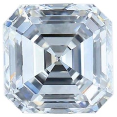 1pc Dazzling 3 Carat Asscher Cut Natural Diamond