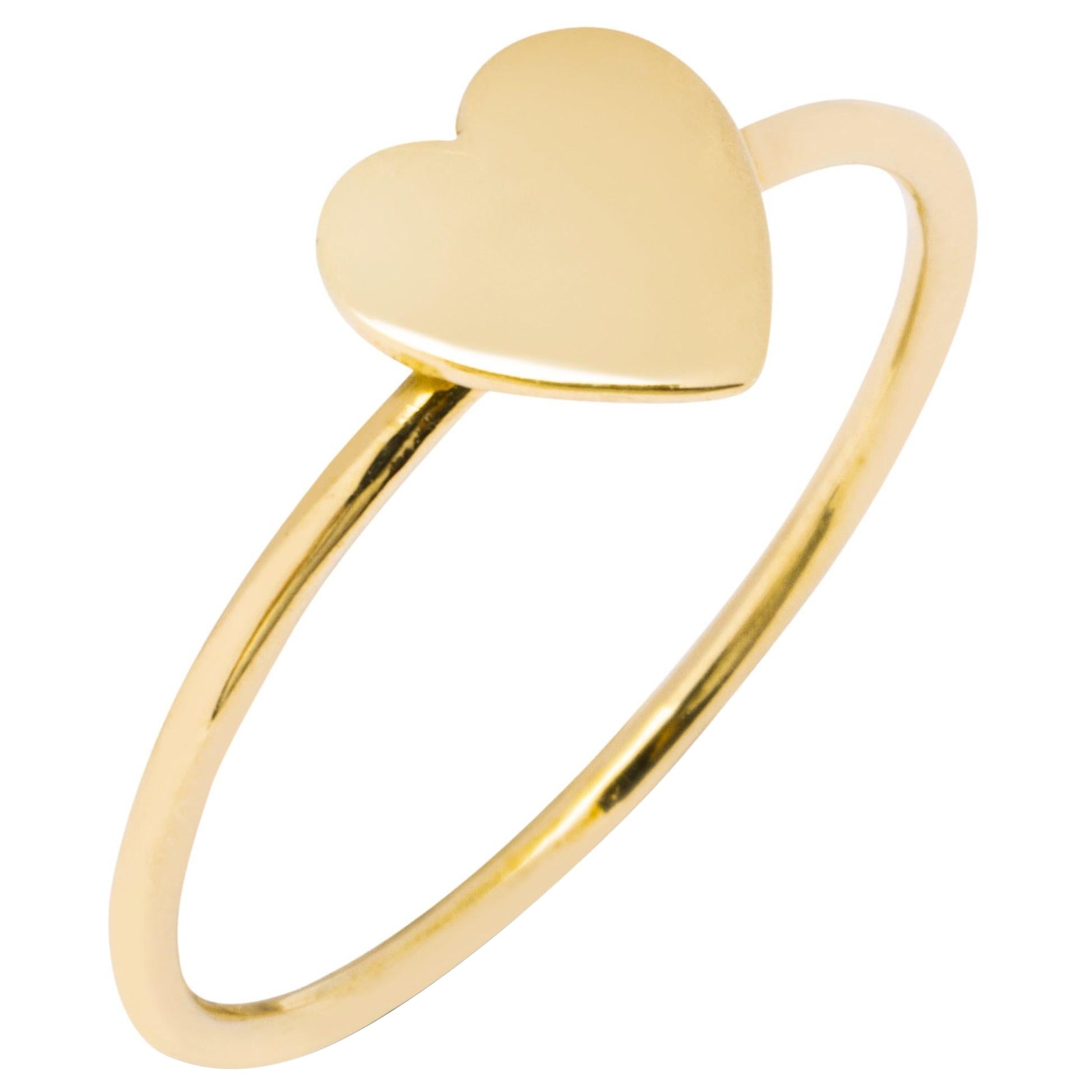 Alex Jona 18 Karat Yellow Gold Heart Ring For Sale
