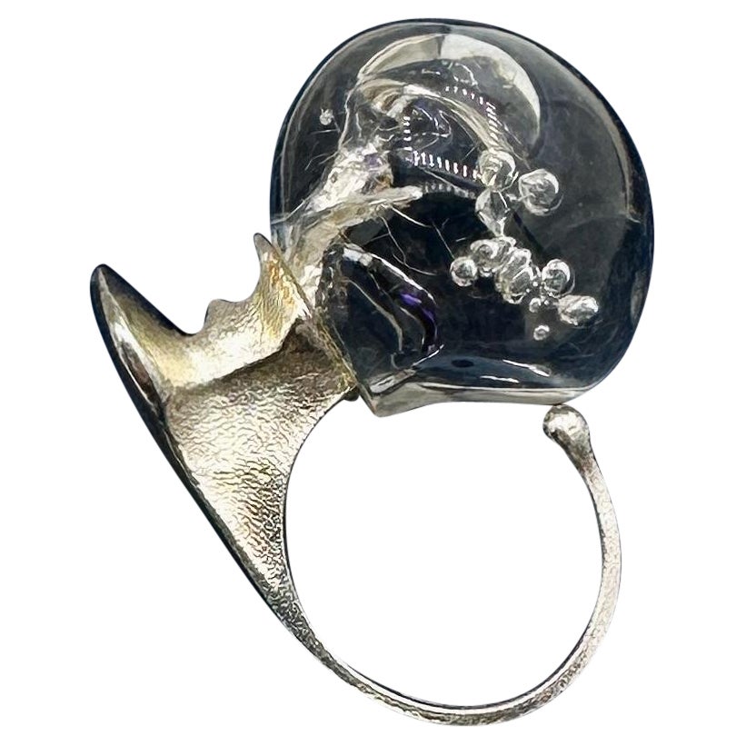 Lapponia Björn Weckström Man In Cosmos Ring Acrylic Sterling Silver Finland