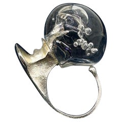 Lapponia Björn Weckström Man In Cosmos Ring Acrylic Sterling Silver Finland