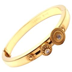 Carrera Y Carrera Diamond Spinning Circle Yellow Gold Bangle Bracelet 9