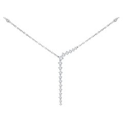 Collier pendentif en or 14W avec diamants ronds gradués de 1,25 carat ref2101