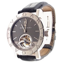 Vintage Bulgari White Gold Tourbillon Ltd Ed Power Reserve Wristwatch Ref BBW38GLTB