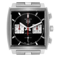 Tag Heuer Monaco Calibre 02 Black Dial Steel Mens Watch CBL2113 Unworn