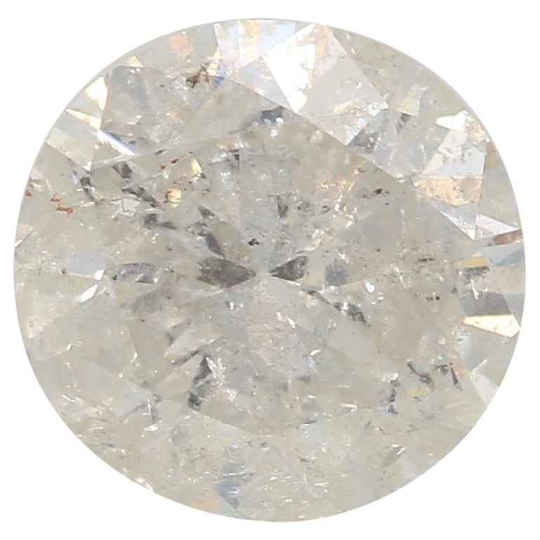 1.51 Carat Round shaped diamond I1 Clarity For Sale