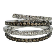 Diamante a 2 colori "Retro Vintage" di Bochic  Anello a grappolo in oro 18K