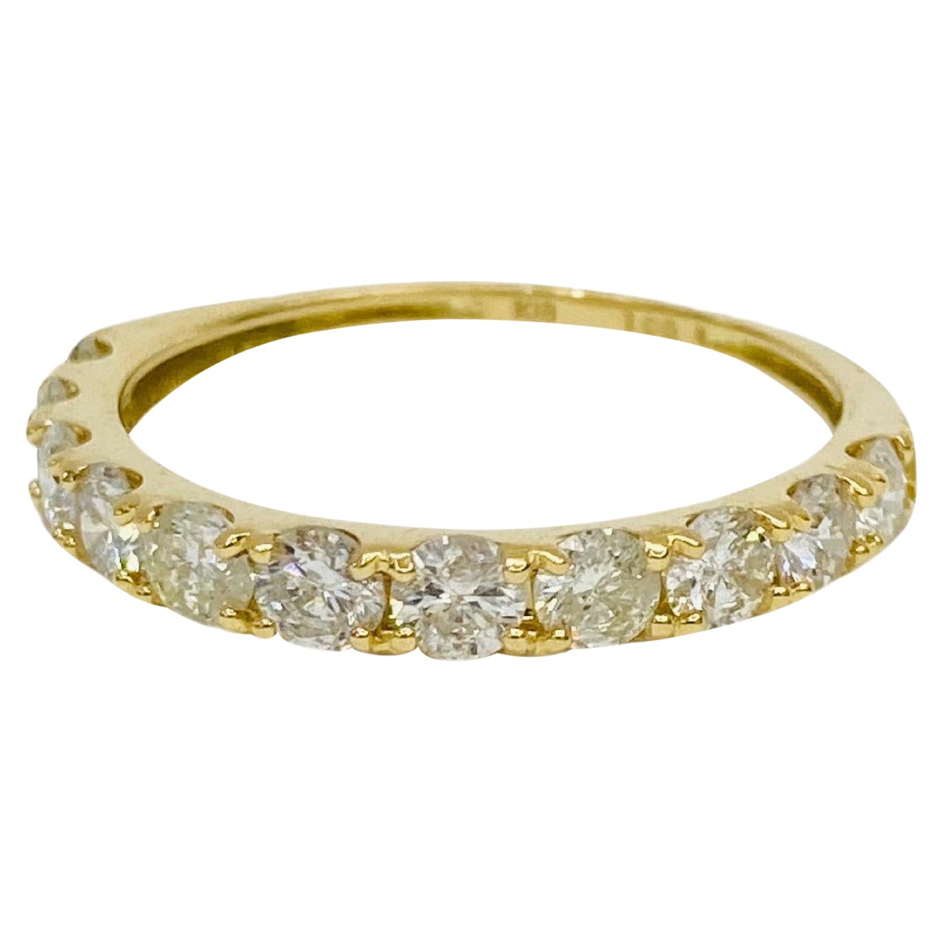 Anello Eternità "Vintage Retro" in oro 18K e diamanti rotondi di Bochic in vendita