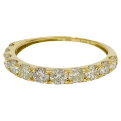 Bochic “Vintage Retro” Eternity 18K Gold & Round Shape Diamonds Ring