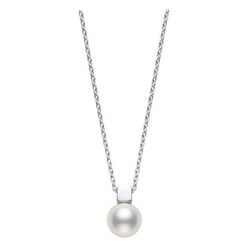 Mikimoto Akoya Cultured Pearl Pendant in 18K White Gold MPQ10146AXXW