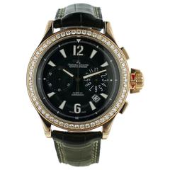 Ladies Master Compressor Chronograph 18k Rose Gold Diamond Watch Ref 148.2.31