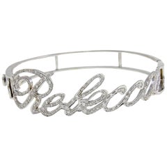  Diamond and 18 kt White Gold Personalized Bracelet