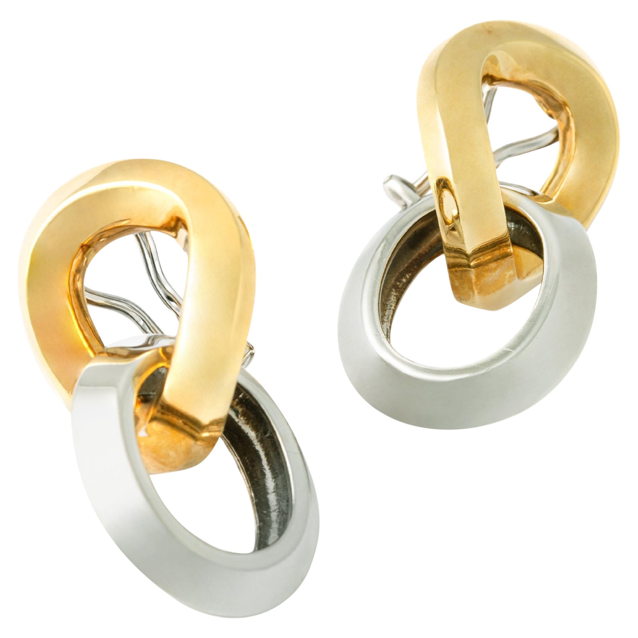Pomellato Yellow and White Gold 18K Earrings