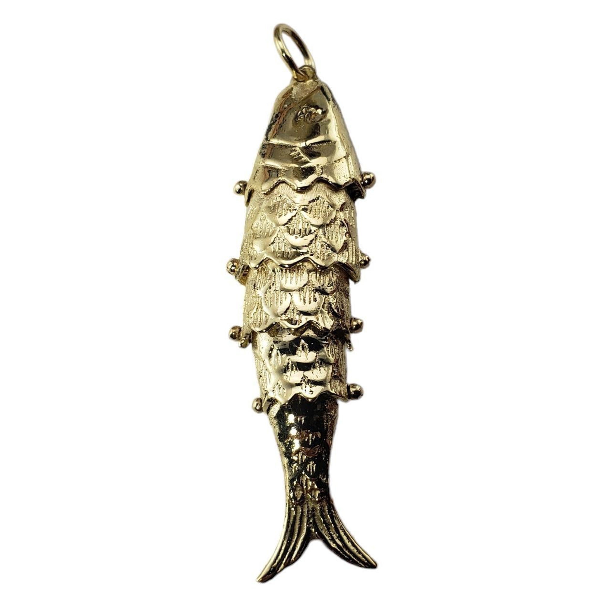  Pendentif poisson souple n° 15572 en or jaune 14 carats