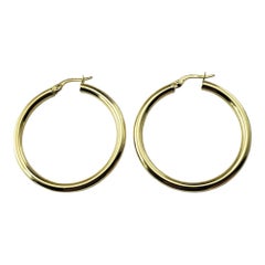  14 Karat Yellow Gold Hoop Earrings #15539