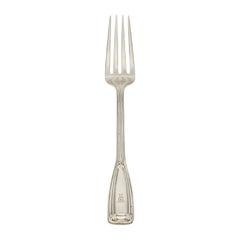 Tiffany & Co St Dunstan Sterling Silver Fork w/mono 7" #15592
