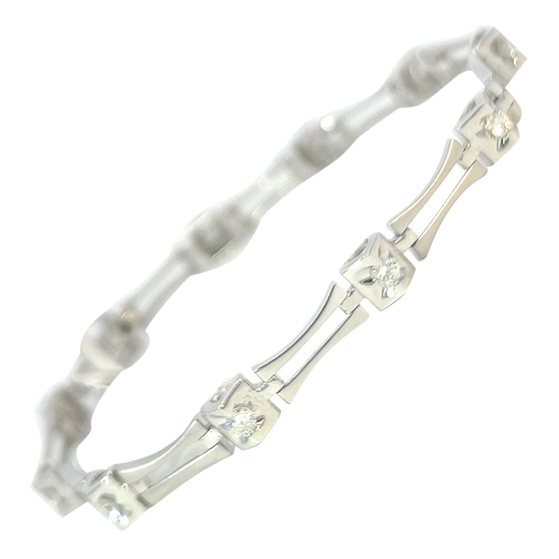 Timeless Classic 18k White Gold .56 carat Diamond Bracelet 7 inches
