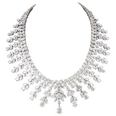 Diamond Scene Important Collier de gouttes en platine de 150 carats de diamants