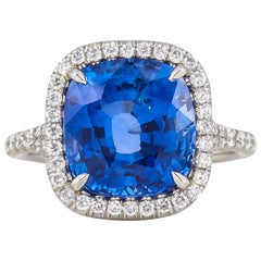 Incredible AGL Certified 6.50 Carat Ceylon Sapphire Ring