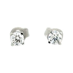 18ct White Gold Diamond Stud Earrings, 0.60ct Total Diamond Weight