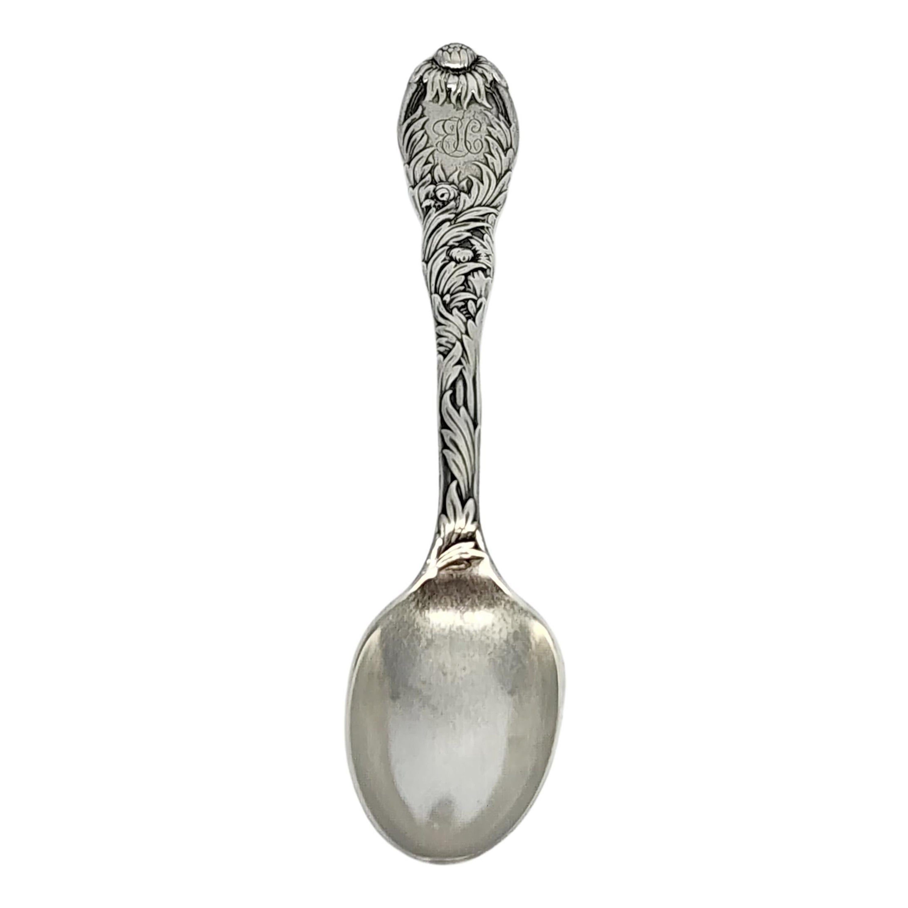 Tiffany & Co Chrysanthemum Sterling Silver Teaspoon w/mono 5 3/4" #15595 For Sale