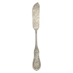 Couteau à beurre Saratoga/Cook/Kings de Tiffany & Co en argent sterling mono #15596