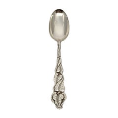 Antique Tiffany & Co Ailanthus Sterling Silver Dessert/Oval Soup Spoon w/mono 7" #15597