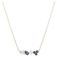 Adina Reyter Diana Sapphire + Diamond Scattered Necklace