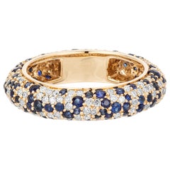 Adina Reyter Night Sky Pave Sapphire + Diamond Eternity Ring Size 6