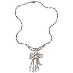 1950's Diamond & Platinum Riviere Necklace 