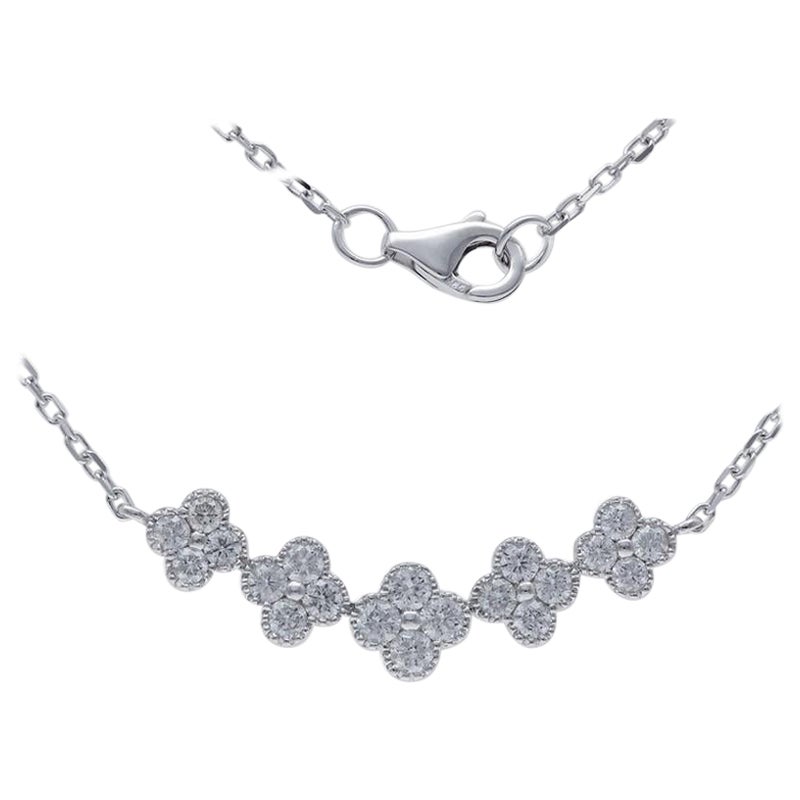 Gazebo Fancy Collection Necklace: 0.75 Ct Diamonds in 14K White Gold