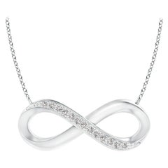 ANGARA Natural Sideways 0.05cttw Diamond Infinity Necklace in 14K White Gold