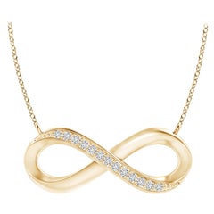ANGARA Natural Sideways 0.05cttw Diamond Infinity Necklace in 14K Yellow Gold