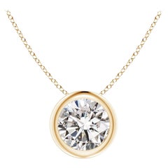 ANGARA Solitär-Anhänger aus 14 Karat Gelbgold mit natürlichem rundem 0,75 Karat Diamanten