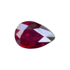 Mozambique Red Ruby 0.95 carats Pear Shaped Natural Loose Ruby Gemstone