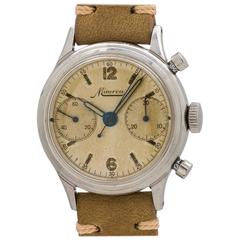 Minerva Chronograph Stainless Steel circa 1940s