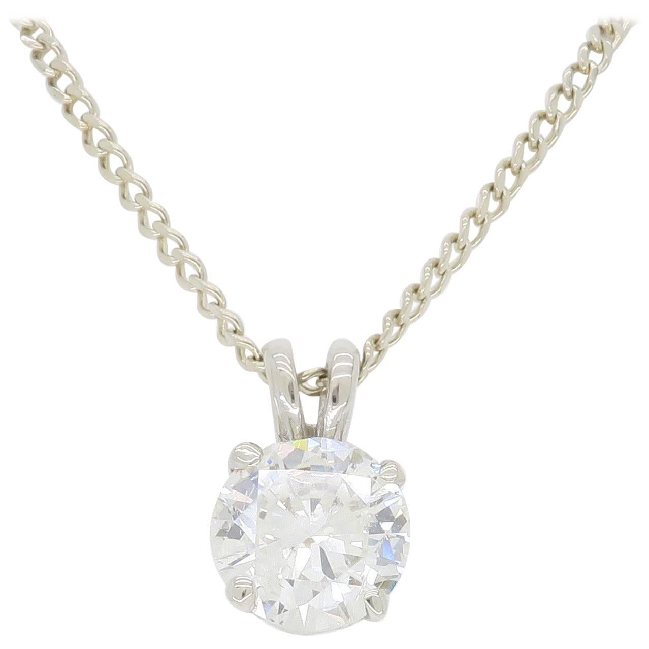 1.11 Carat Diamond Solitaire Pendant