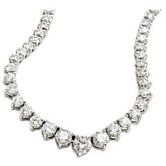 Graduating Diamond Gold Riviere Necklace 1