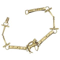 Art Nouveau Equestrian Link Bracelet