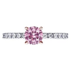 Emilio Jewelry Round Argyle Pink Diamond Ring 