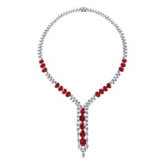 Emilio Jewelry Untreated 55.00 Carat Ruby Necklace